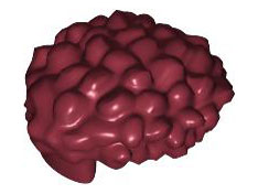 Hair Coiled, Straight Sides in Dark Red