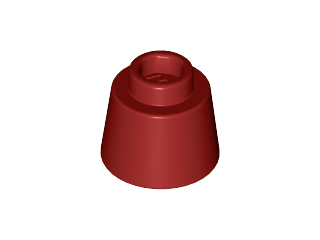 Cone 1.17 x 1.17 x 2/3 (Fez) in Dark Red
