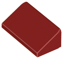 Brick Sloped 30° 1 x 2 x 2/3 in Dark Red