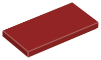 Tile 2 x 4 with Groove in Dark Red