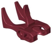 Large Figure Weapon, Claw with Ball Joint Socket in Dark Red