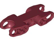 Technic Axle and Pin Connector 2 x 5 with Two Ball Joint Sockets [Closed Sides] [Open Axle Holes] in Dark Red