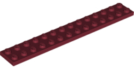 Plate 2 x 14 in Dark Red