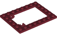 Plate Special 6 x 8 Trap Door Frame Horizontal [Long Pin Holders] in Dark Red