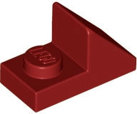 Brick Sloped 45° 2 x 1 with 2/3 Cutout [New Version] in Dark Red