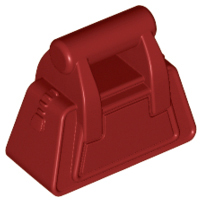 Bag / Handbag / Purse Angular with Zipper [Plain] in Dark Red