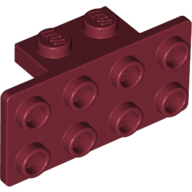 Bracket 1 x 2 - 2 x 4 in Dark Red