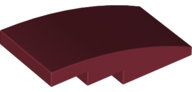 Brick Curved 4 x 2 No Studs in Dark Red