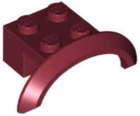 Wheel Arch, Mudguard 4 x 2 1/2 x 1 in Dark Red