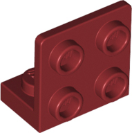 Bracket 1 x 2 - 2 x 2 Inverted in Dark Red