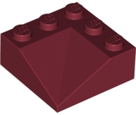 Brick Sloped 33° 3 x 3 Double Concave in Dark Red