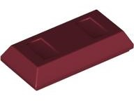 Tile Special 1 x 2 with Sloped Walls AKA Money / Gold Bar [Ingot] in Dark Red