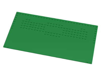 Baseplate 16 x 30 with Set 080 Yellow House Print in Green