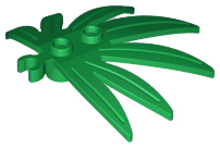 Plant, Leaves 6 x 5 Swordleaf with Clip [Thick Open O Clip] in Green