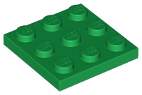 Plate 3 x 3 in Green