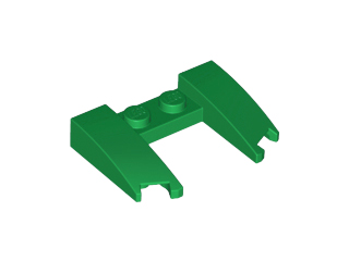 Brick Wedged, Curved 3 x 4 x 2/3 Cutout in Green