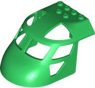 Aircraft Fuselage Curved Forward 6 x 8 Top in Green