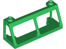 Windscreen 2 x 6 x 2 Train without Glass in Green