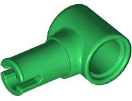 Technic Pin Connector Hub with 1 Pin with Friction Ridges Lengthwise [Centered Friction Ridge] in Green