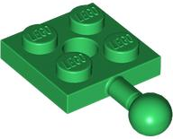 Plate Special 2 x 2 with Towball and Hole in Green