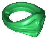 Minifig Neckwear Bandana (Ninjago) in Green