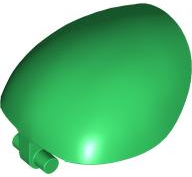 Large Figure Shoulder Cover, Armor, Round, Smooth with Bar in Green