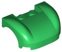 Vehicle Body, Wheel Arch / Mudguard 3 x 4 x 1 2/3 Curved Fenders [Plain] in Green