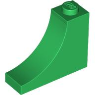 Brick Curved 1 x 3 x 2 Inverted [Inside Bow] in Green