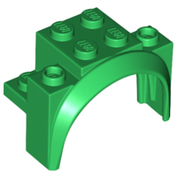 Wheel Arch, Mudguard 4 x 2 1/2 x 2 1/3 in Green