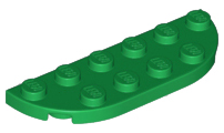 Plate Round Corners 2 x 6 Double in Green