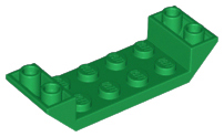 Brick Sloped Inverted 45° 6 x 2 Double with 2 x 4 Recessed in Green