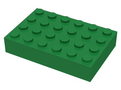 Brick 4 x 6 in Green