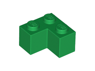 Brick 2 x 2 Corner in Green
