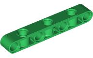 Technic Beam 1 x 7 Thick with Alternating Holes in Green
