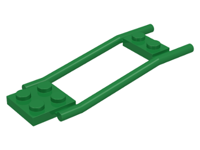 Animal / Creature Accessory, Horse Hitching, 1 x 2 Plate and 2 x 2 Plate [Studded] in Green