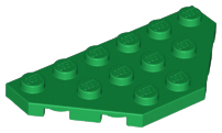 Wedge Plate 3 x 6 Cut Corners in Green