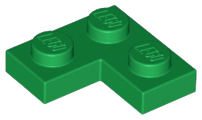 Plate 2 x 2 Corner in Green