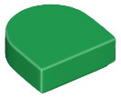 Tile Round 1 x 1 Half Circle in Green