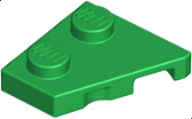 Wedge Plate 2 x 2 Left in Green