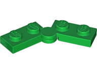 Hinge Plate 1 x 4 Swivel Top / Base - Hollow Clip [Complete Assembly] in Green