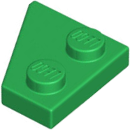 Wedge Plate 2 x 2 Right in Green