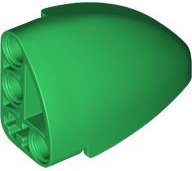 Technic Panel Round Corner 5 x 3 x 2 Left in Green