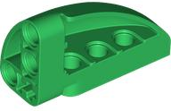 Technic Panel Round Corner 5 x 3 x 2 Right in Green
