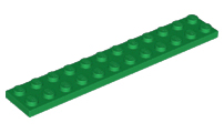 Plate 2 x 12 in Green