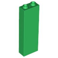 Brick 1 x 2 x 5 with Hollow Studs in Green