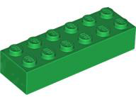 Brick 2 x 6 in Green
