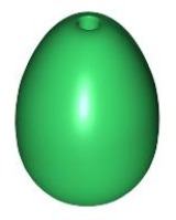 Food Egg with 1.5mm Hole [Plain] in Green