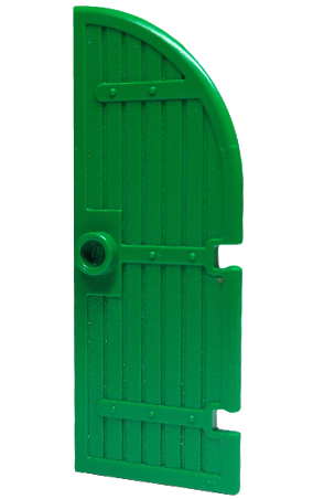 Door, Gate 1 x 3 x 6 Curved Top in Green