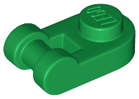Plate Special 1 x 1 Rounded with Handle in Green
