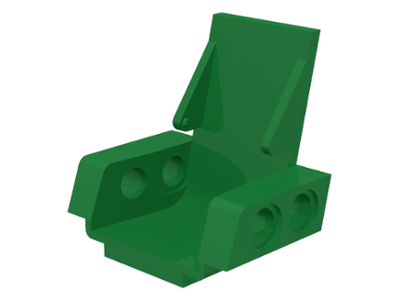 Technic Seat / Chair [3 x 2 Base] in Green